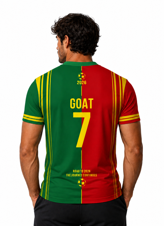 Unisex GOAT 7 Sports T-Shirt – Premium Dri-FIT Football Jersey | Unisex Activewear