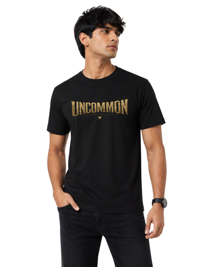 Premium Cotton Blend Casual Round Neck Navy Blue Tee