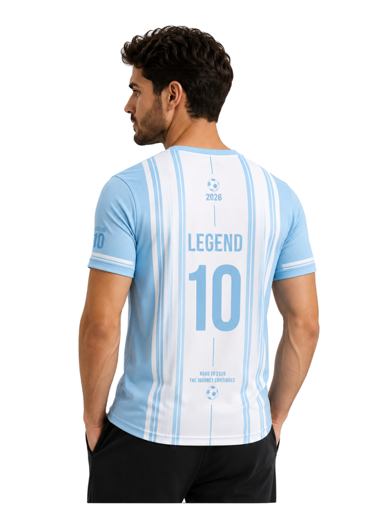 Legend 10 Sports T-Shirt – Sky Blue Performance Jersey | Unisex Dri-FIT Activewear