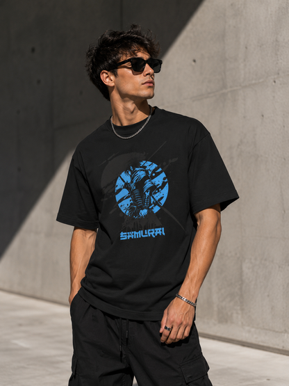 Samurai Anime Oversized T-Shirt for Men  |  Streetwear Tee