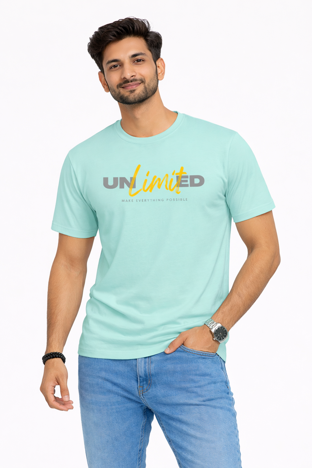Unlimited Graphic T-Shirt – Motivational Black Unisex Cotton Tee