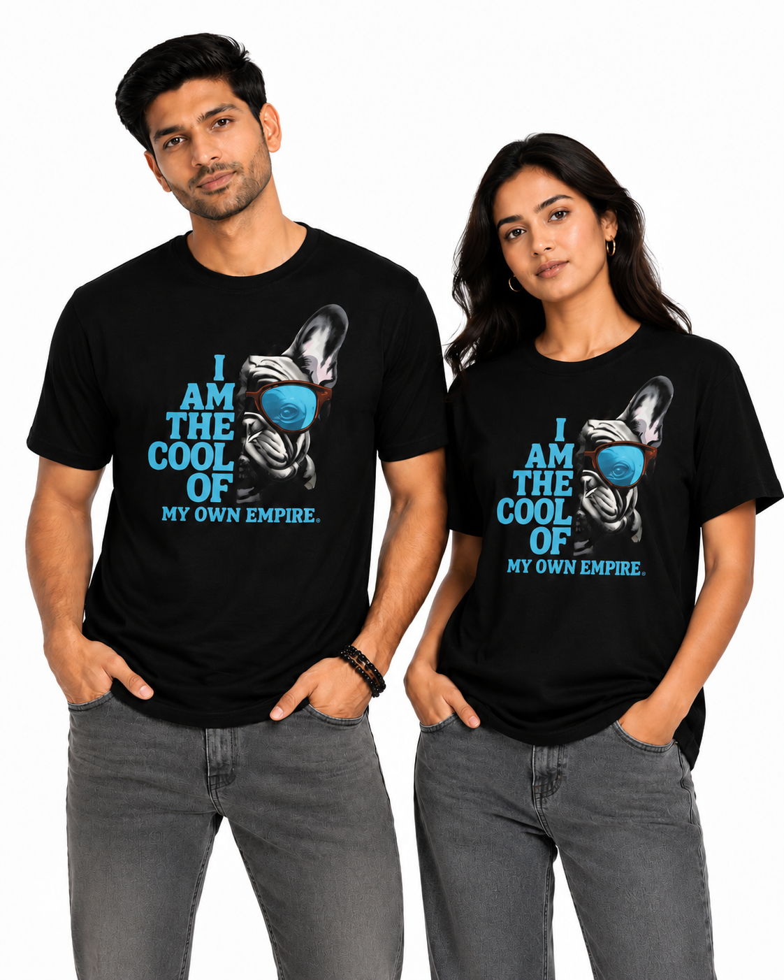 Unisex Cool Dog Graphic T-Shirt – “I Am The Cool of My Own Empire”  Cotton Tee