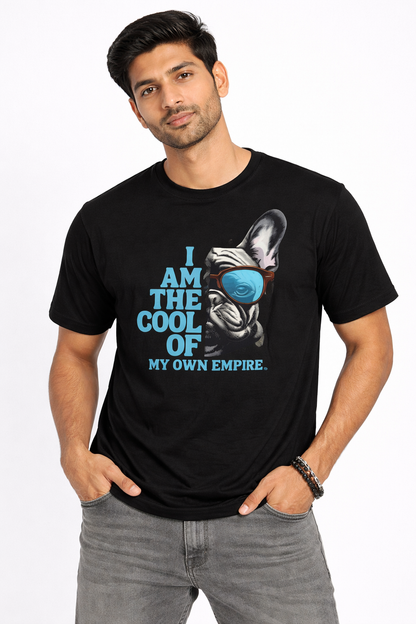 Cool Dog Graphic T-Shirt – “I Am The Cool of My Own Empire” Unisex Cotton Tee