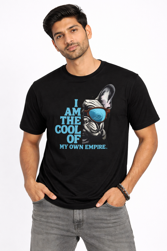 Cool Dog Graphic T-Shirt – “I Am The Cool of My Own Empire” Unisex Cotton Tee