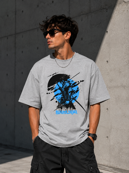 Samurai Anime Oversized T-Shirt for Men  |  Streetwear Tee