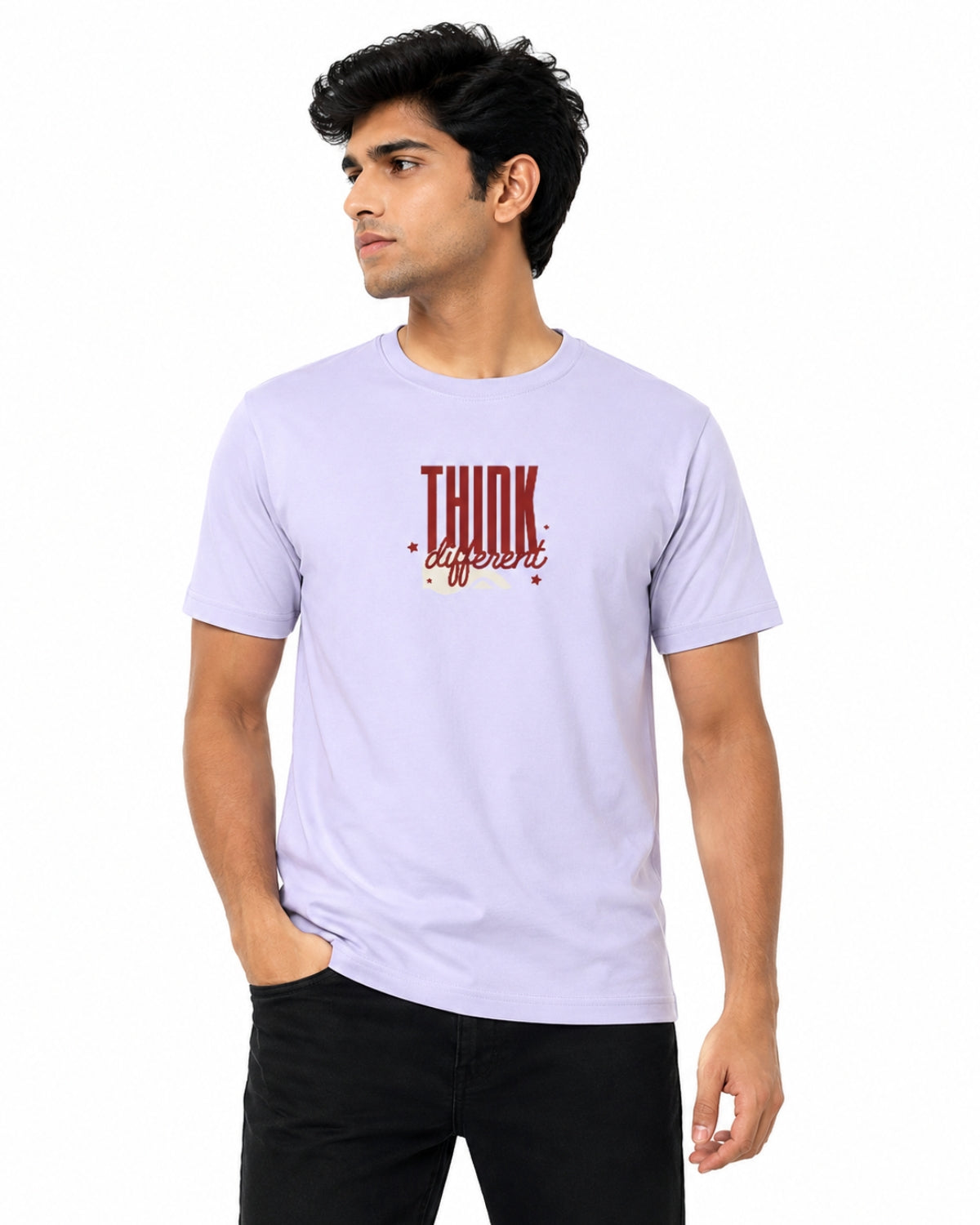 Think Different Unisex Round Neck Graphic T-Shirt | Premium Cotton Blend