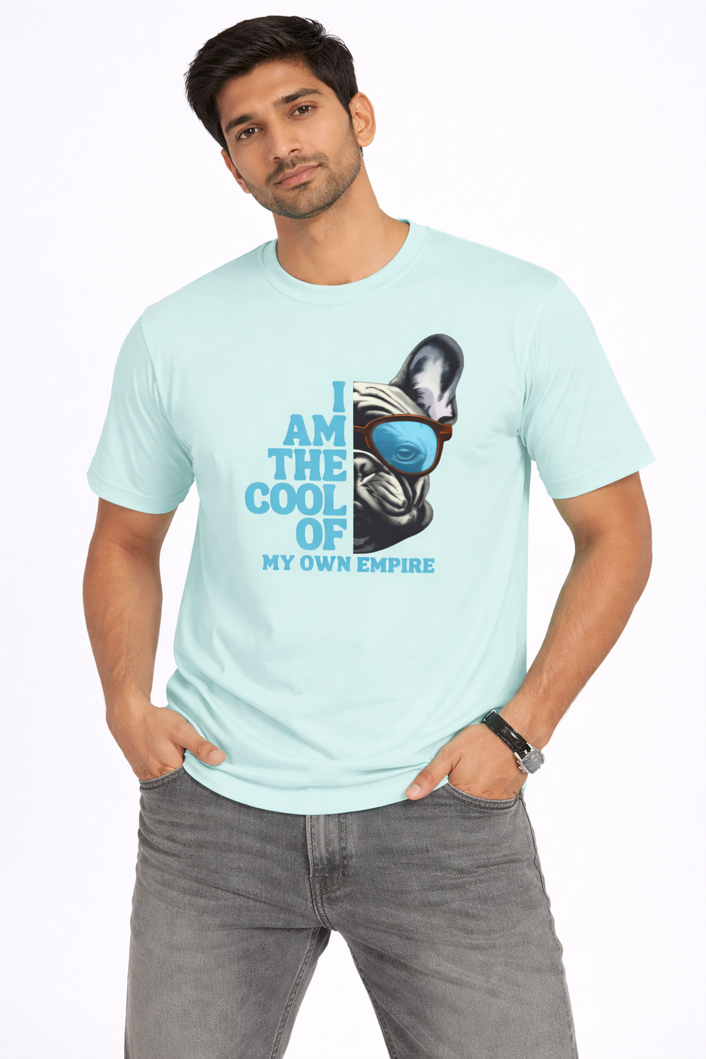 Cool Dog Graphic T-Shirt – “I Am The Cool of My Own Empire” Unisex Cotton Tee