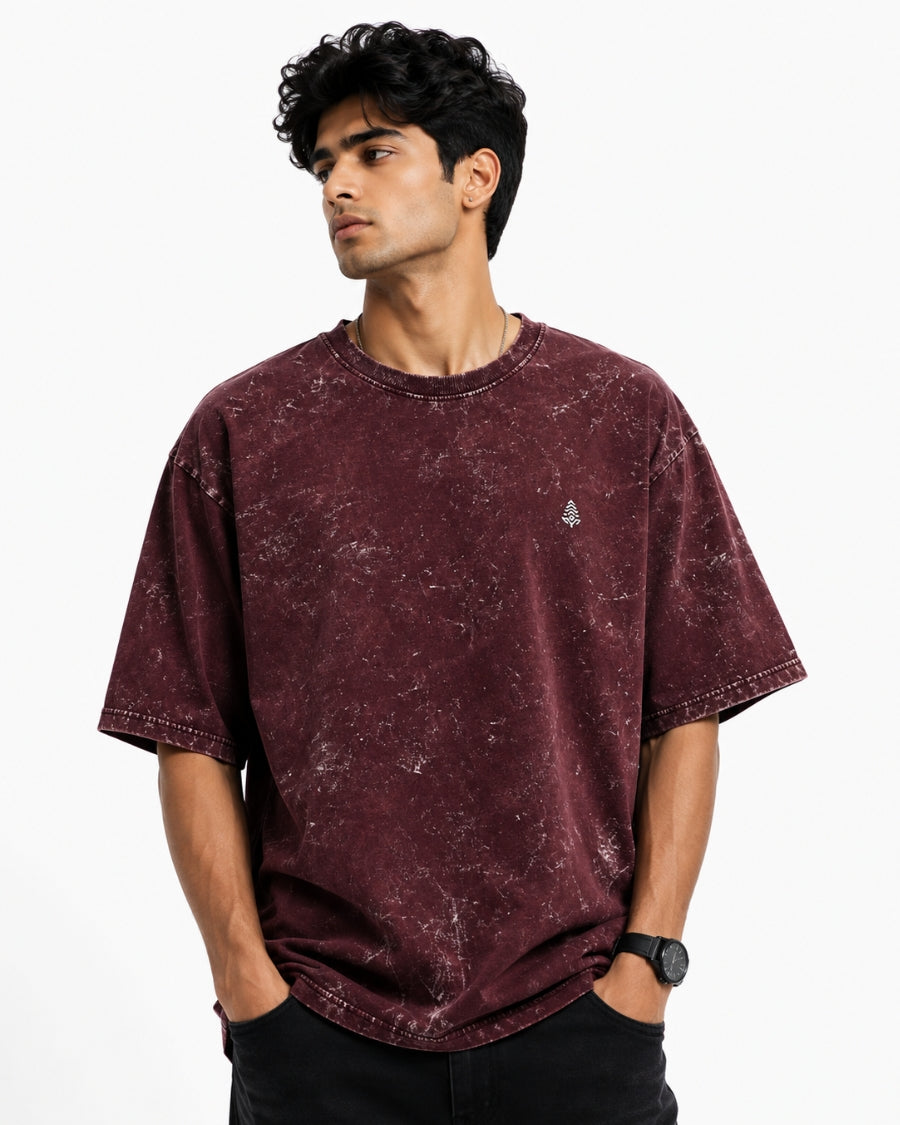 Premium Acid Wash Oversized T-Shirt for Men & Women | 240 GSM Cotton