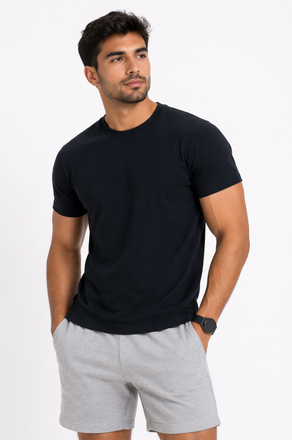 Unisex Classic Crew T-Shirt – 100% Cotton 180 GSM | Everyday Regular Fit Tee