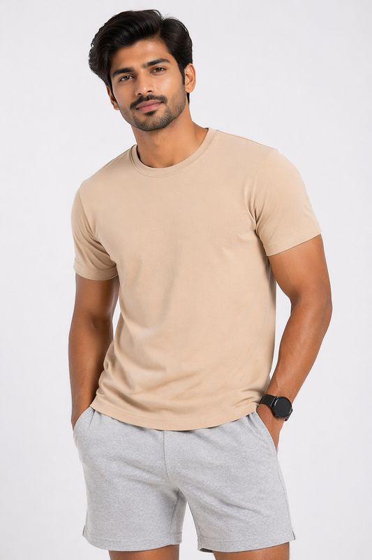 Unisex Classic Crew T-Shirt – 100% Cotton 180 GSM | Everyday Regular Fit Tee