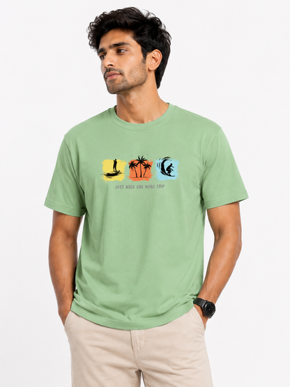Just Need One More Trip Graphic Cotton T-Shirt | Unisex Regular Fit | 180 GSM