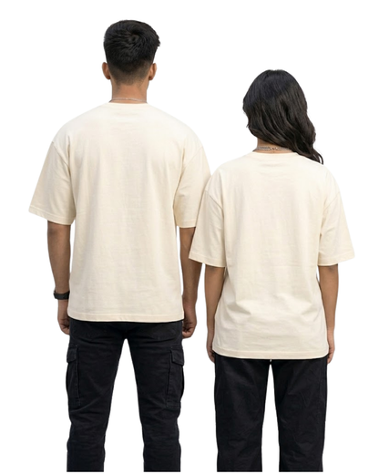 Unisex Never Stop Trying Oversized T-Shirt for Men & Women | 100% Cotton Drop Shoulder Tee
