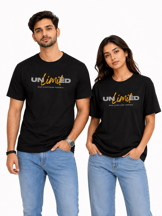 Unisex Unlimited Graphic T-Shirt – Motivational   Cotton Tee