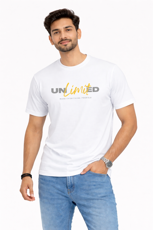 Unlimited Graphic T-Shirt – Motivational Black Unisex Cotton Tee