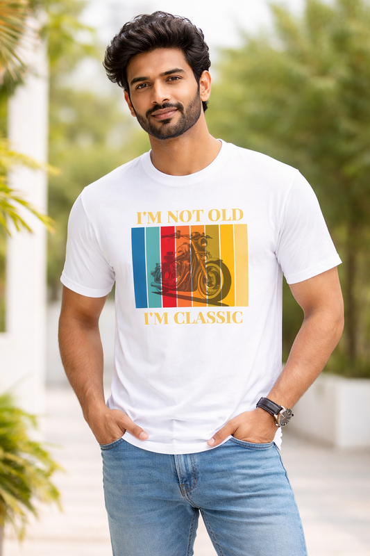 Vintage Classic  T-Shirt – “I’m Not Old I’m Classic” Unisex Cotton Tee