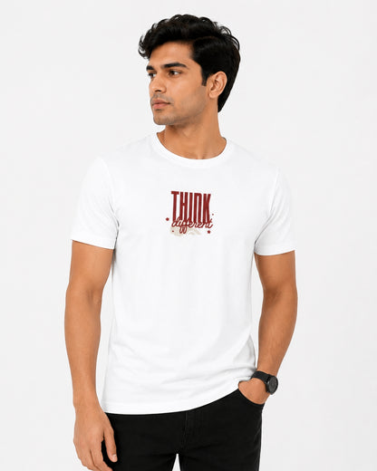 Think Different Unisex Round Neck Graphic T-Shirt | Premium Cotton Blend