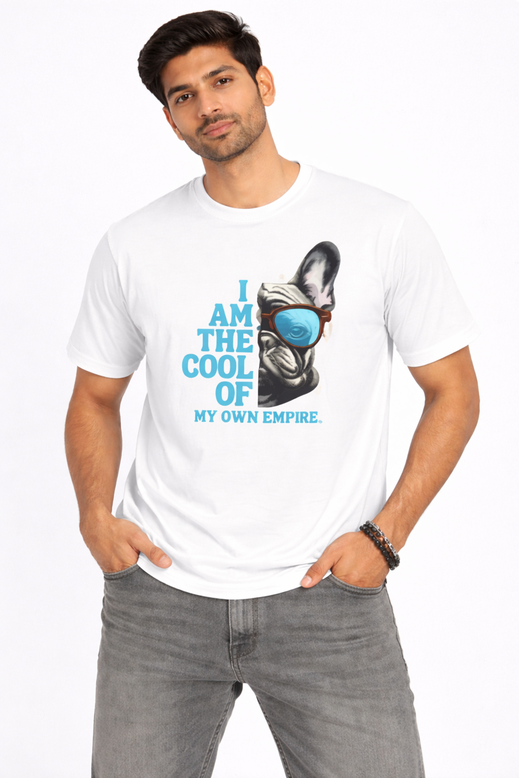 Cool Dog Graphic T-Shirt – “I Am The Cool of My Own Empire” Unisex Cotton Tee